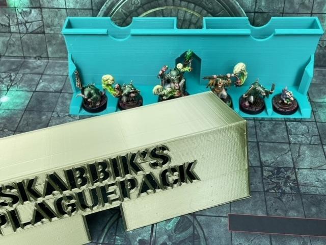 HOLDER FOR SKABBIK'S PLAUGEPACK, WAR HAMMER UNDERWORLDS, WYRDHOLLOW WU