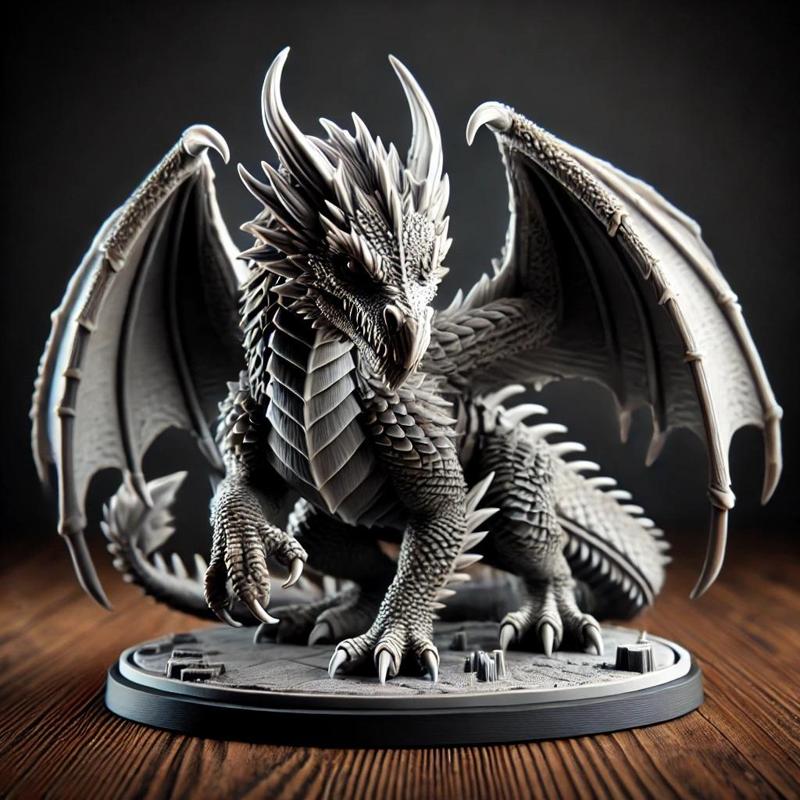 Epic Guardian Dragon - Highly Detailed 3D Printable Model for Tabletop & Display