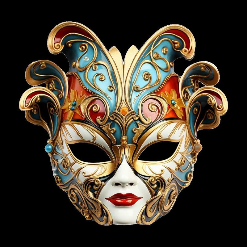2194 Venetian Carnival Mask Color 3D Model, magic, dragon, serpent, mask, gnome, gorgon, venetian carnival, wild, fox, monster, cat, fair, witch, werewolf, horror, beast, snake, troll, skeleton dance