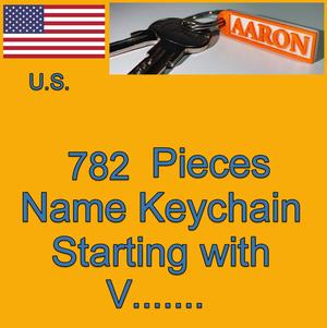 US NAMES KEYCHAINS STARTING WITH V