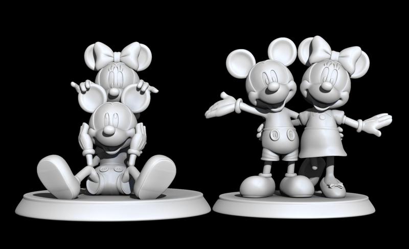 mickey and minnie 2 poses
