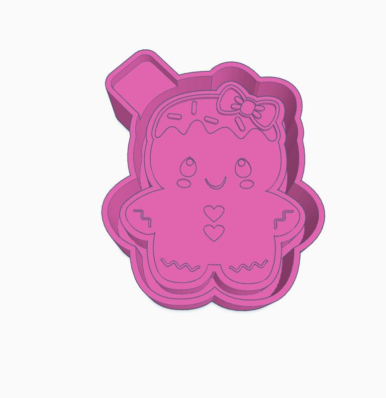 Gingerbread Girl Mold Housing STL