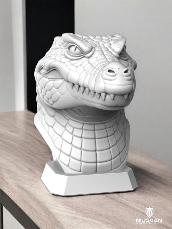 Crocodile Bust for Resin and FDM Printers