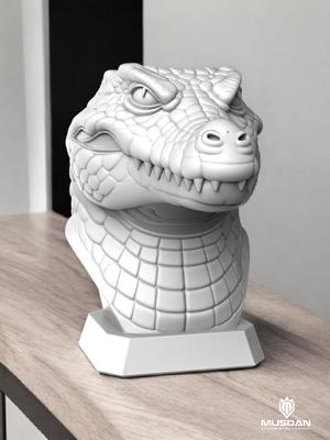 Crocodile Bust for Resin and FDM Printers
