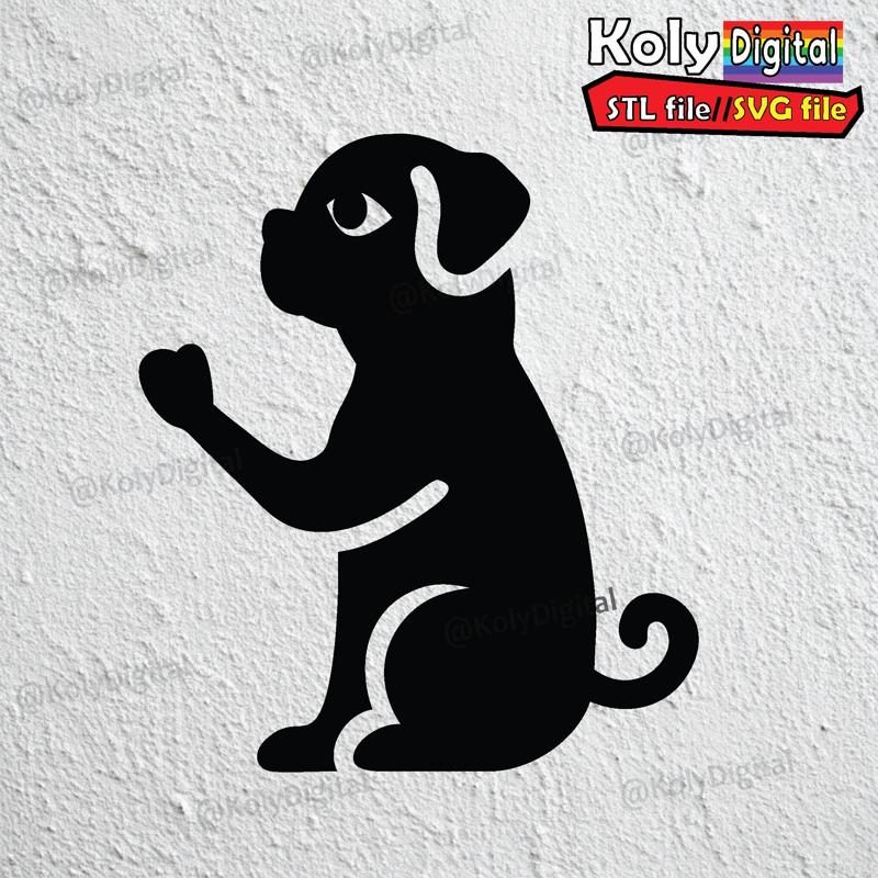 dog beg logo svg,stl,