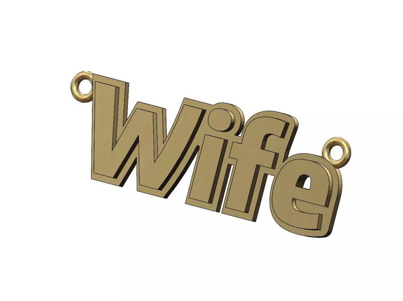 Wife nameplate pendant
