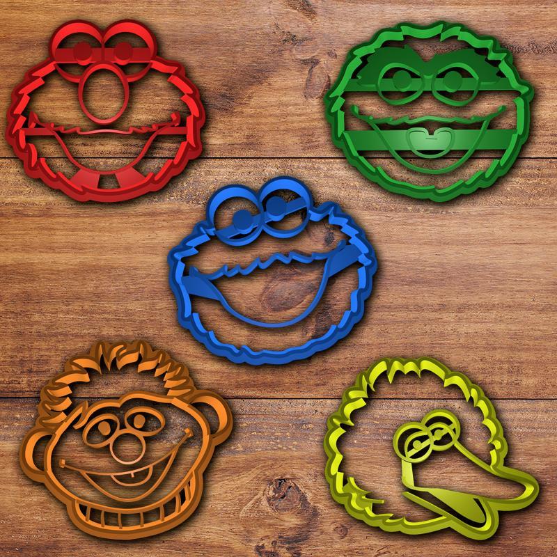 Sesame street cookie cutter set