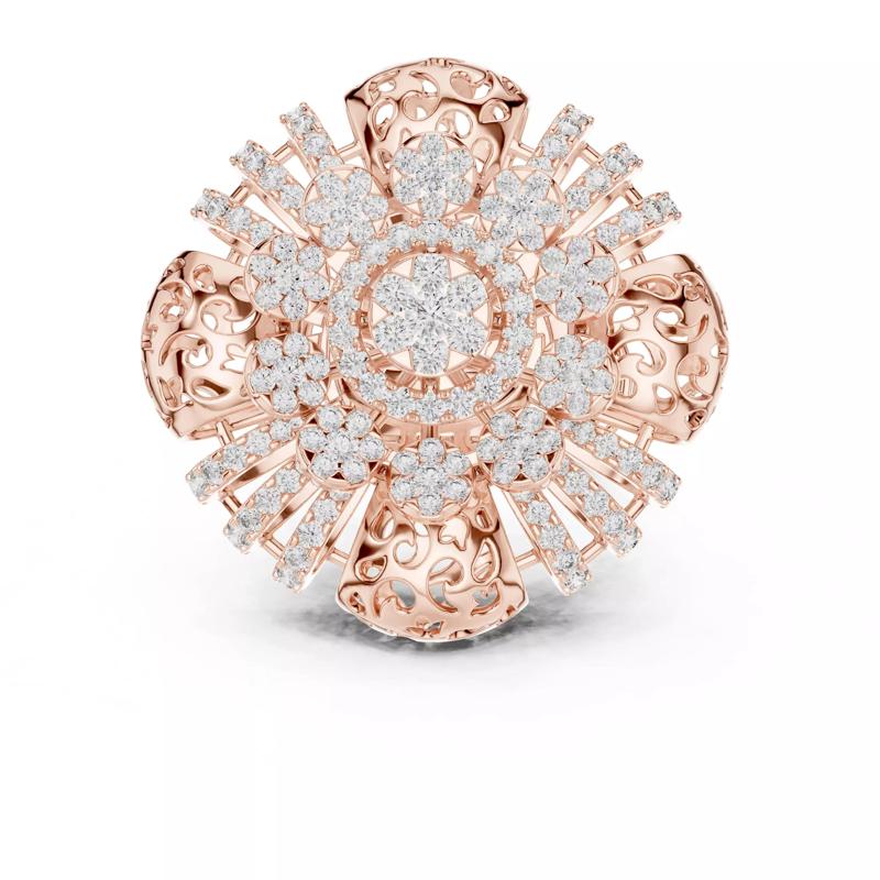 Flower Diamond Ring 3dm stl renders animation videos details