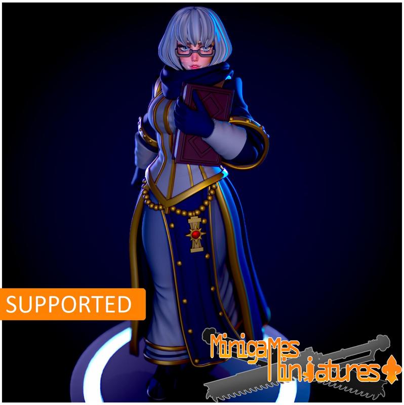 Space nun librarian anime figurine