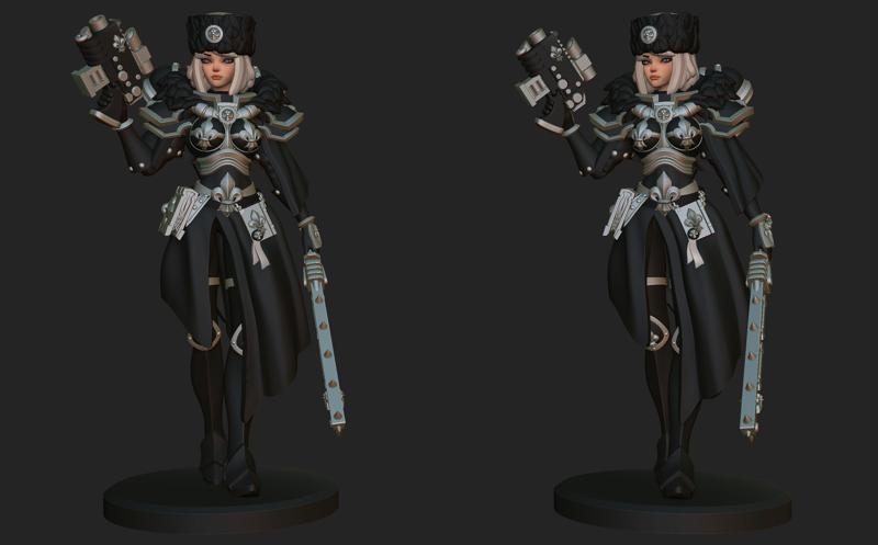 Space nun anime figurine