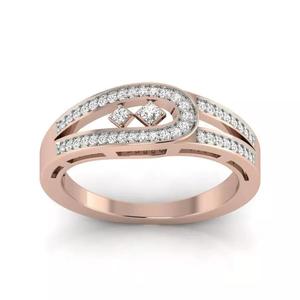 DIAMOND Cuban Link Chain Ring Stackable Ring 3D print model