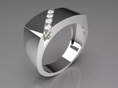 diamond gold man ring mr0025