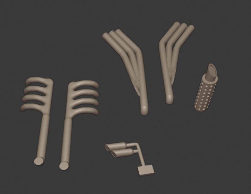 Gaslands Exhaust Pipe Set