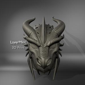 Dragon Helmet with Horns and Scales