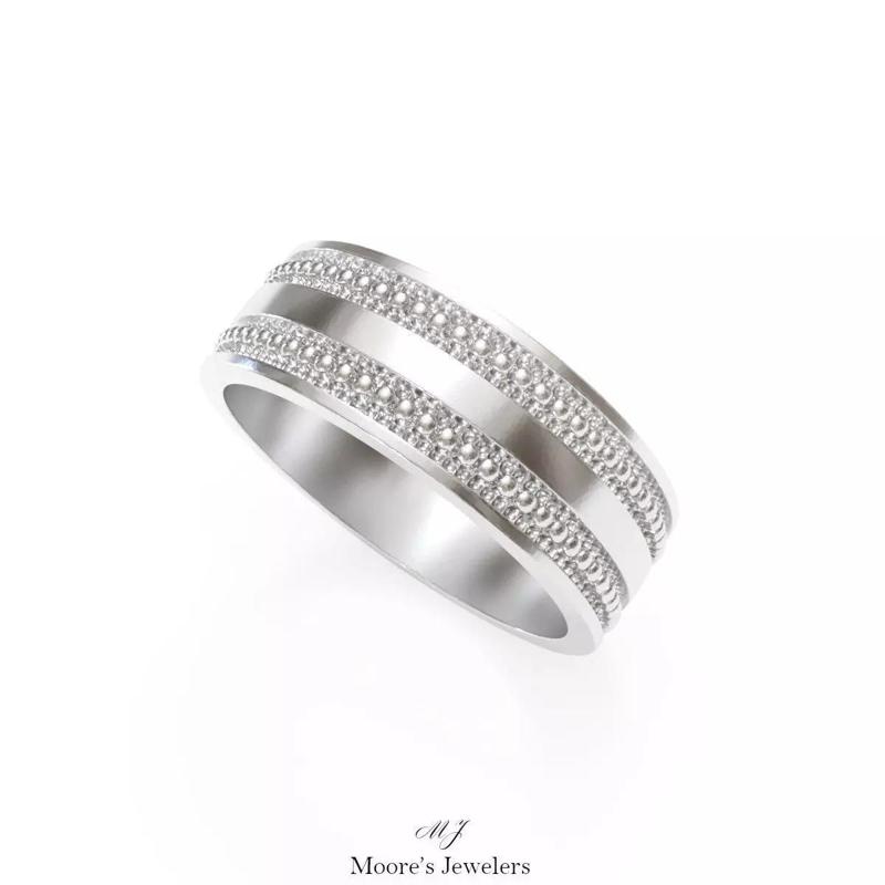 Mans Beaded Wedding Band 3d Model Stl File