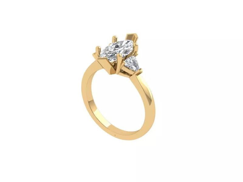 Marquise 3-Stone Ring