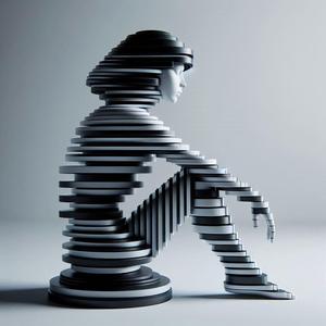 Slice Girl Sitting on Base 3D Print – Decorative Figurine Showpiece