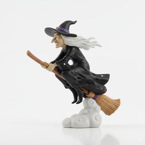 Enchanting Flying Witch on Broomstick Figurine - Magical Halloween 3D Print Model