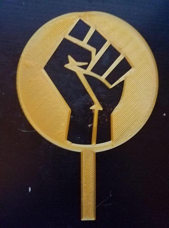 Black Lives Matter Fist Stencil