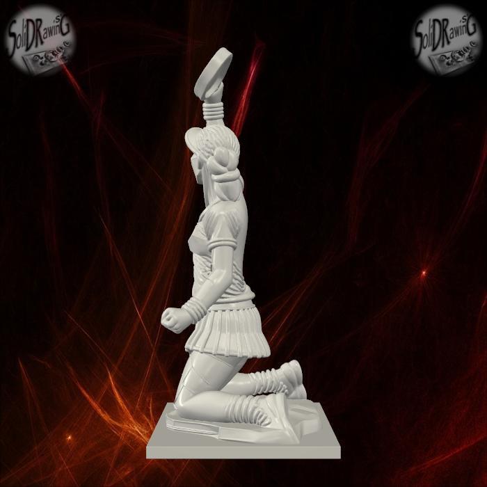 Victorious Tennis Player Celebration Statue – SoliDRawinGs SG711