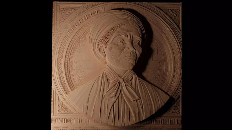 Harriet Tubman CNC 3d Print High Relief Sand Casting