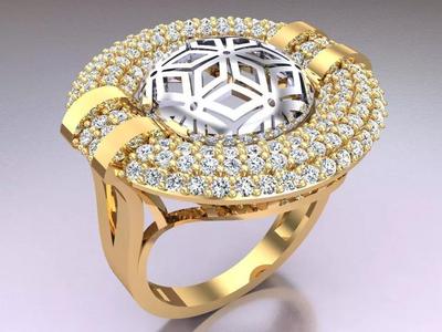 Mesh flower ring - Italian rings - Womens Rings - N6363