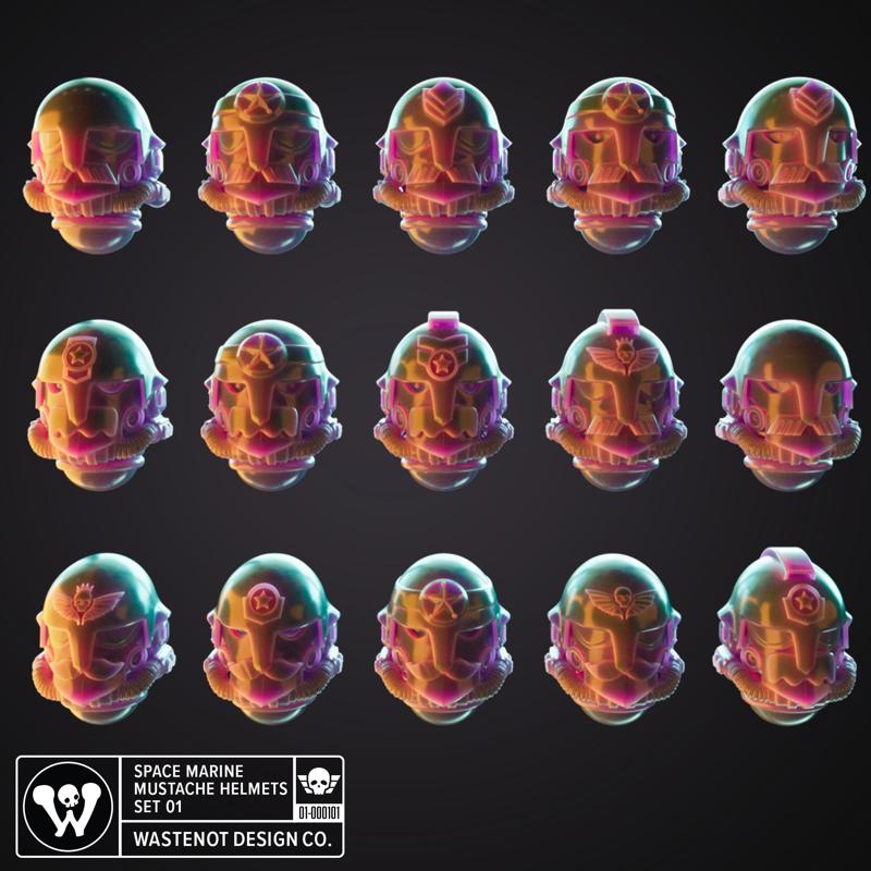 CLASSY LAWMEN MUSTASHED MARINE HELMETS