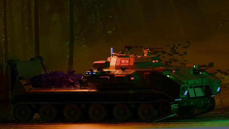 Black-footed cat Felis nigripes super heavy vehicle transport for grim dark