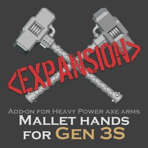 Gen 3S Mallet Hands - Add-on for Ver.EXP arms