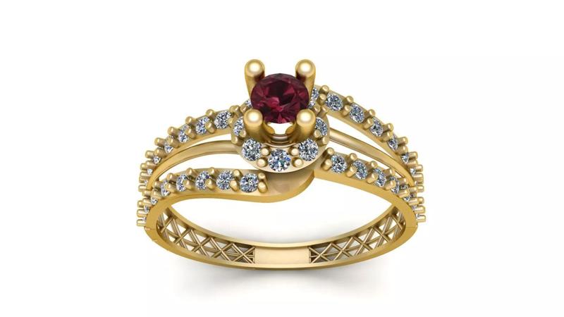 Engagement Diamond Ring 3d Printable Model