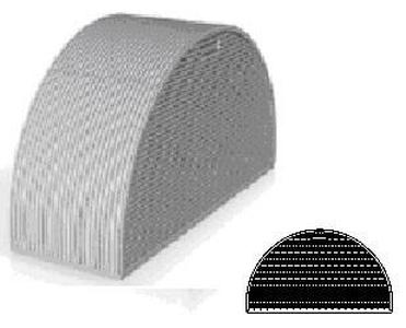 Nissen Hut module Brick end section of nissen hut no windows 1/87 scale