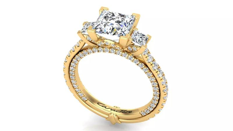 Engagement Ring With Princess Stones