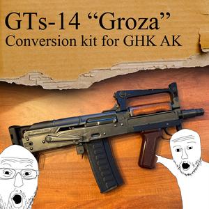 GTs-14 (OTs-14 Groza) kit for GHK AK  Airsoft GBBR