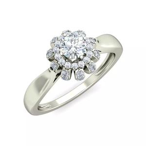Radiant Cluster Mirage Diamond Solitaire Ring