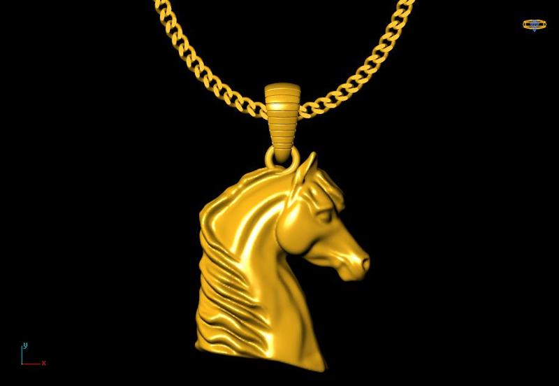 horse head pendant charm