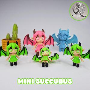 👹🔥 Flexi Mini Succubus | Print In Place | No Supports