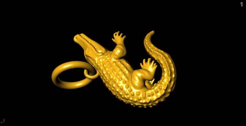 crocodile pendant charm