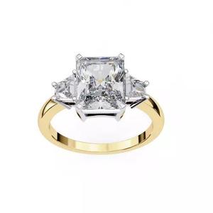 Printable 3D jewelry model of Solitaire Lady Ring with Diamond