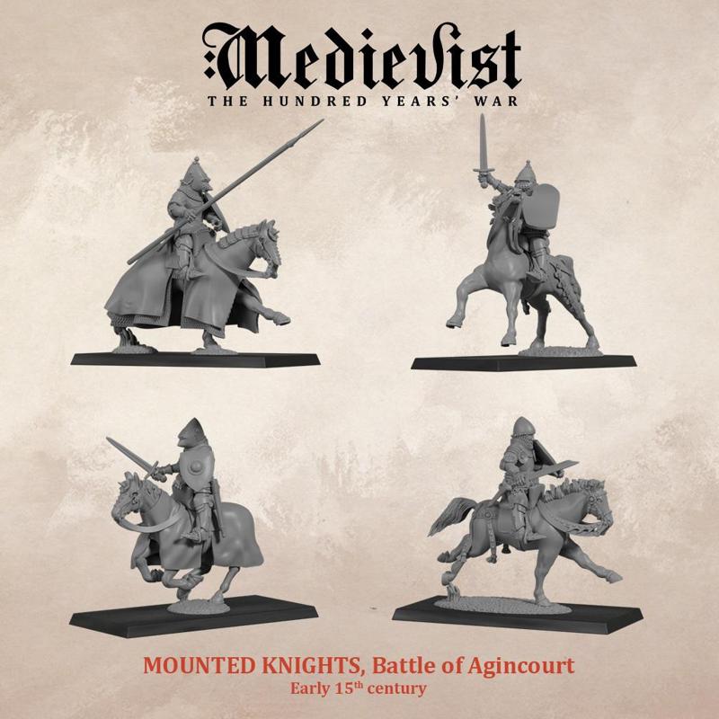 Mounted knights, Battle of agincourt (early 15th century)