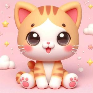 kawai cat sitting