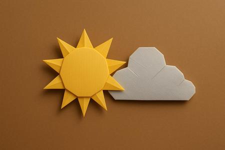 Origami Sun and cloud ☀️☁️