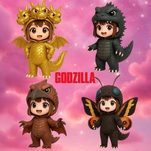 godzilla anime chibi pack X 4