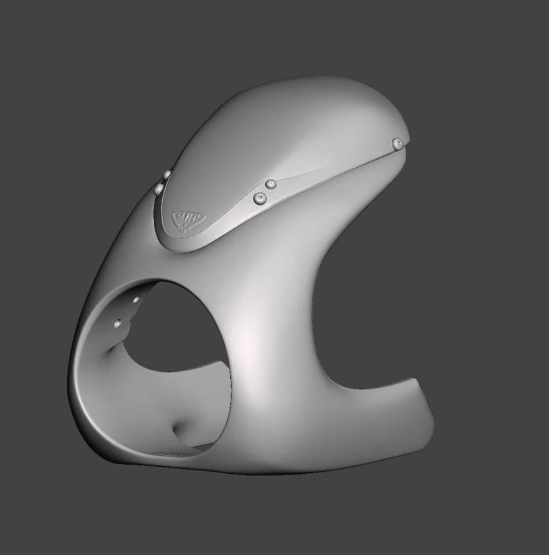Cafe Racer Front Half Fairing 168- W7-2025