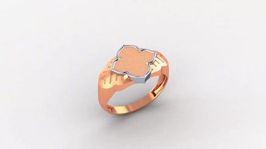 Signet Plain Gold Light weight minimalist Mens Band Ring