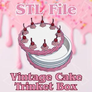 Vintage Cake Trinket Box