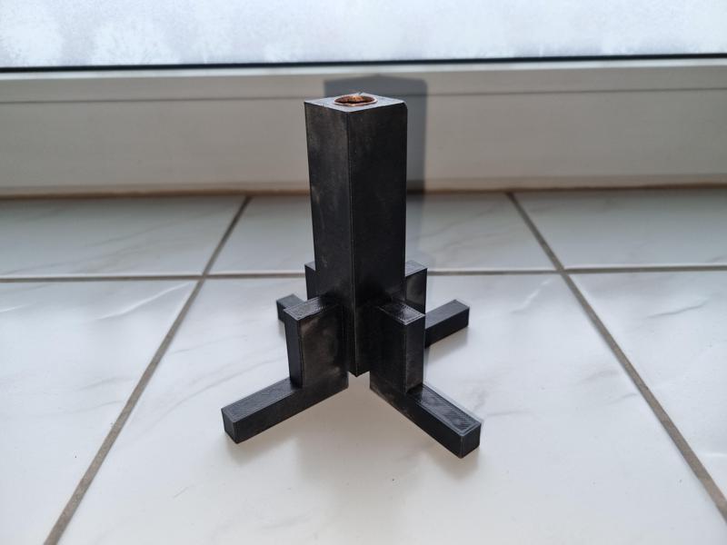 Drill stand/drilling template for very long masonry drills, here 12 mm diameter -Drill stand/drilling template for very long masonry drills, here 12 mm diameter