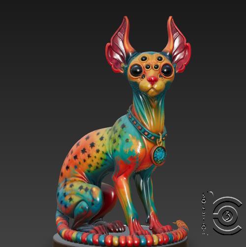 Cosmic Eyed Sphynx - The Watcher Cat