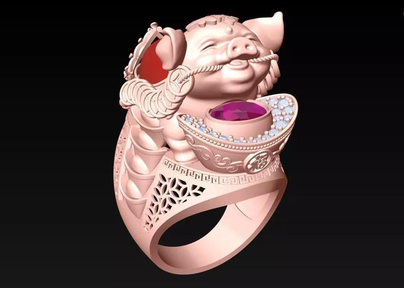Pig ring - Oval Rings - N1038