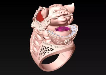Pig ring - Oval Rings - N1038