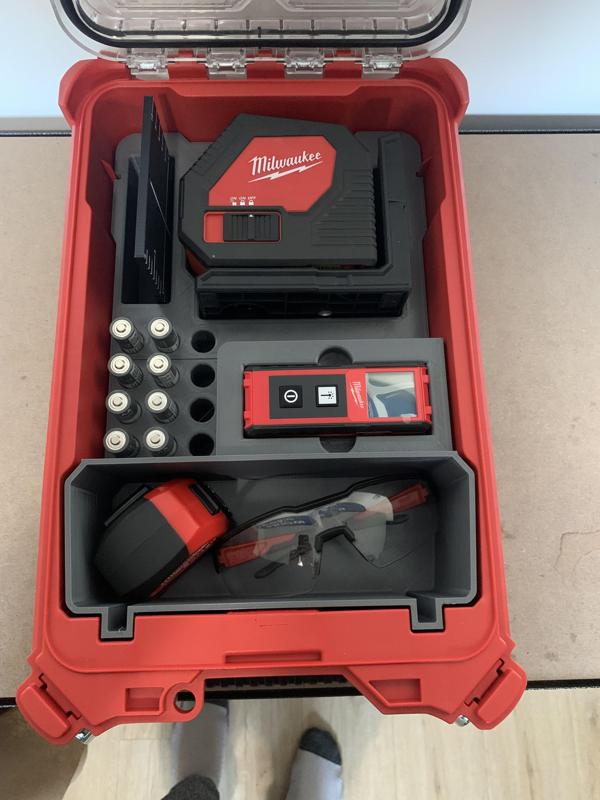 Milwaukee Green Cross Laser & laser measure Insert for Milwaukee Packout Compact Organizer